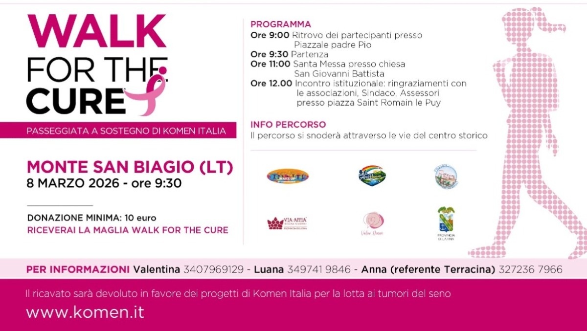 La “Walk for the Cure” fa tappa a Monte San Biagio. - 
