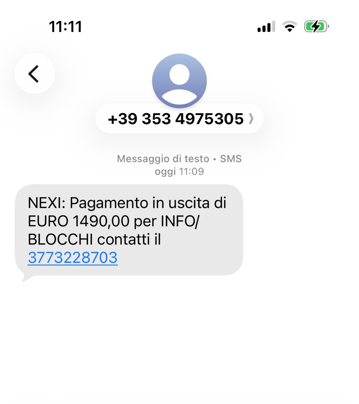 Sms del finto addebito Nexi: occhio alla truffa - 