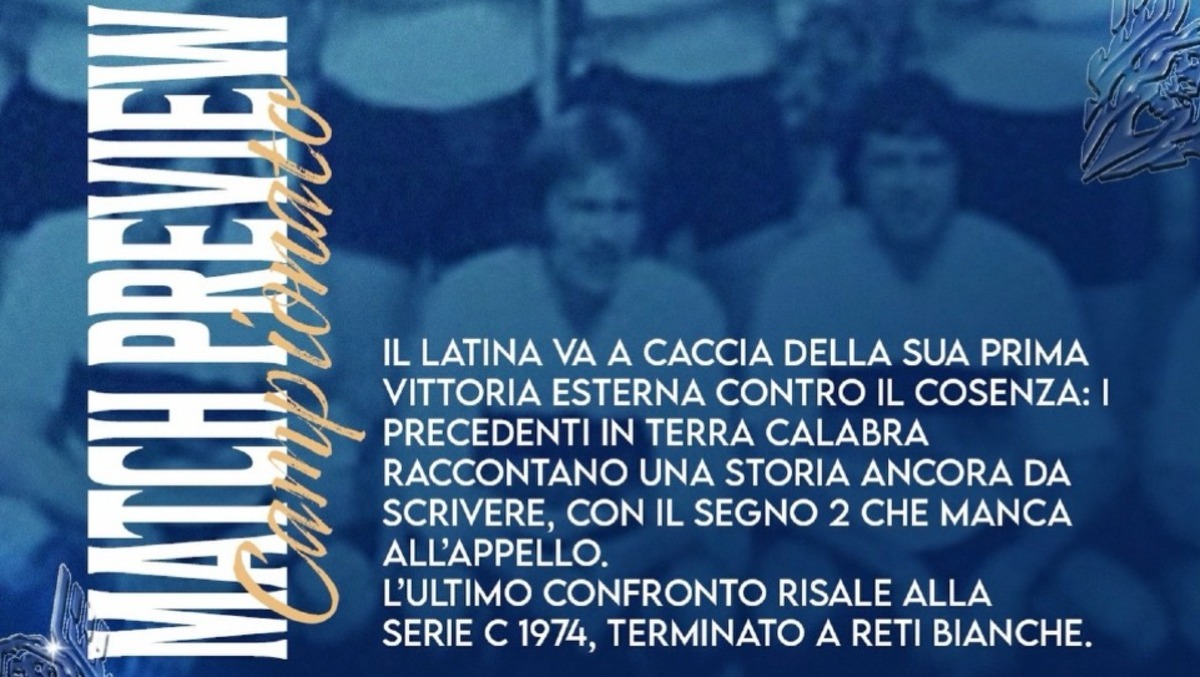 Calcio di serie C: per il Latina una sfida per voltare pagina. Si gioca contro Cosenza. - 