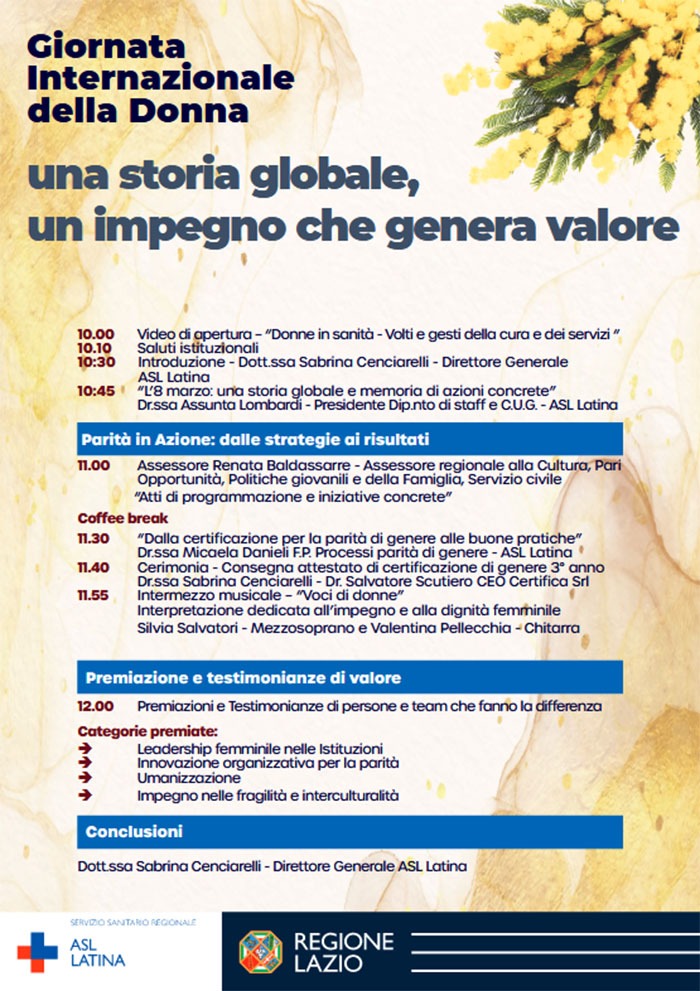 Giornata Internazionale della Donna - Asl di Latina 