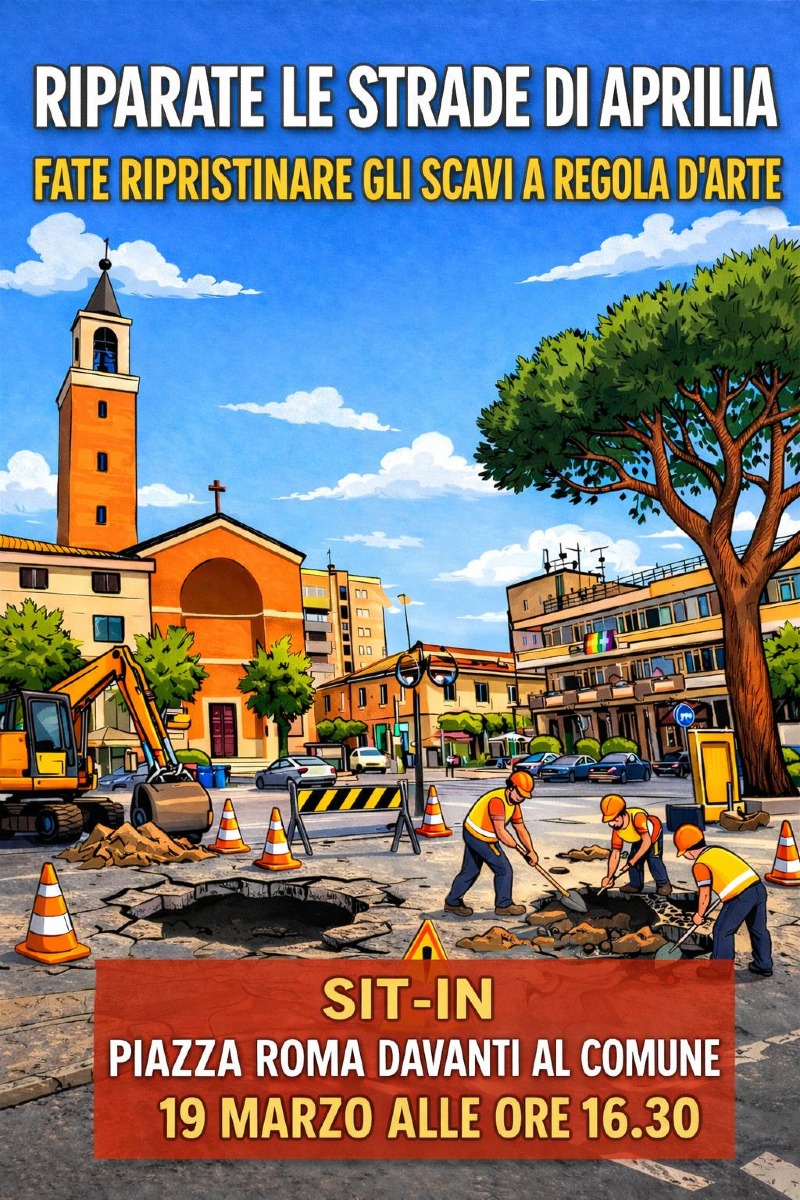 Sit in - strade di Aprilia