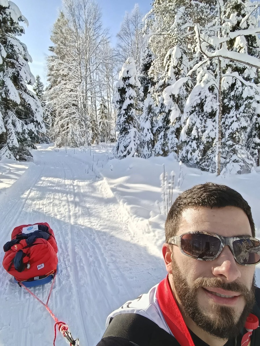 Giulio Pacchioni di Aprilia all’ultra-maratona artica della Lapponia.