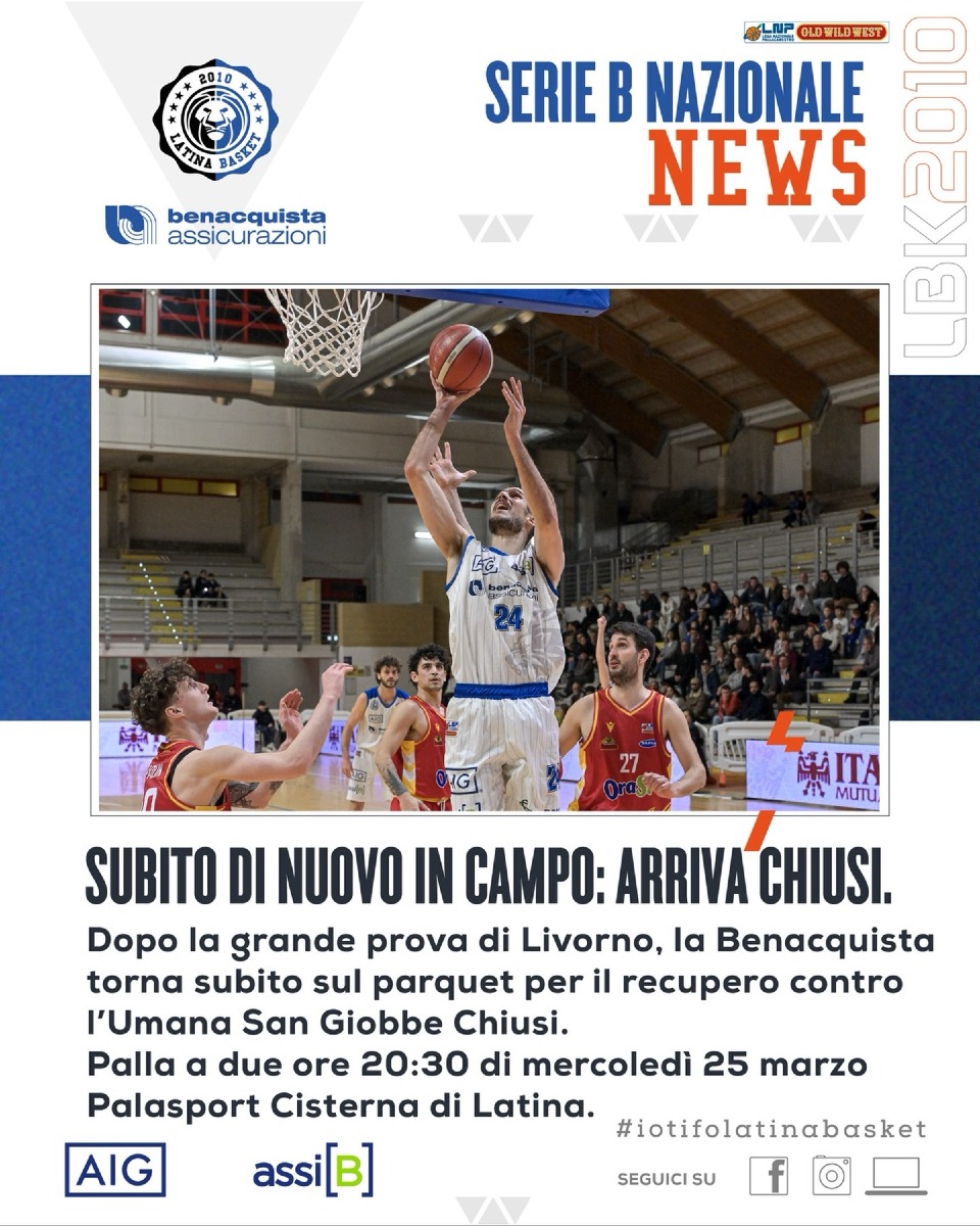 Latina Basket-Chiusi