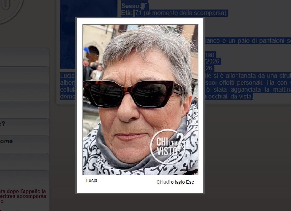 Aprilia - Si cerca Lucia Quadrelli, scomparsa dal 4 aprile - 