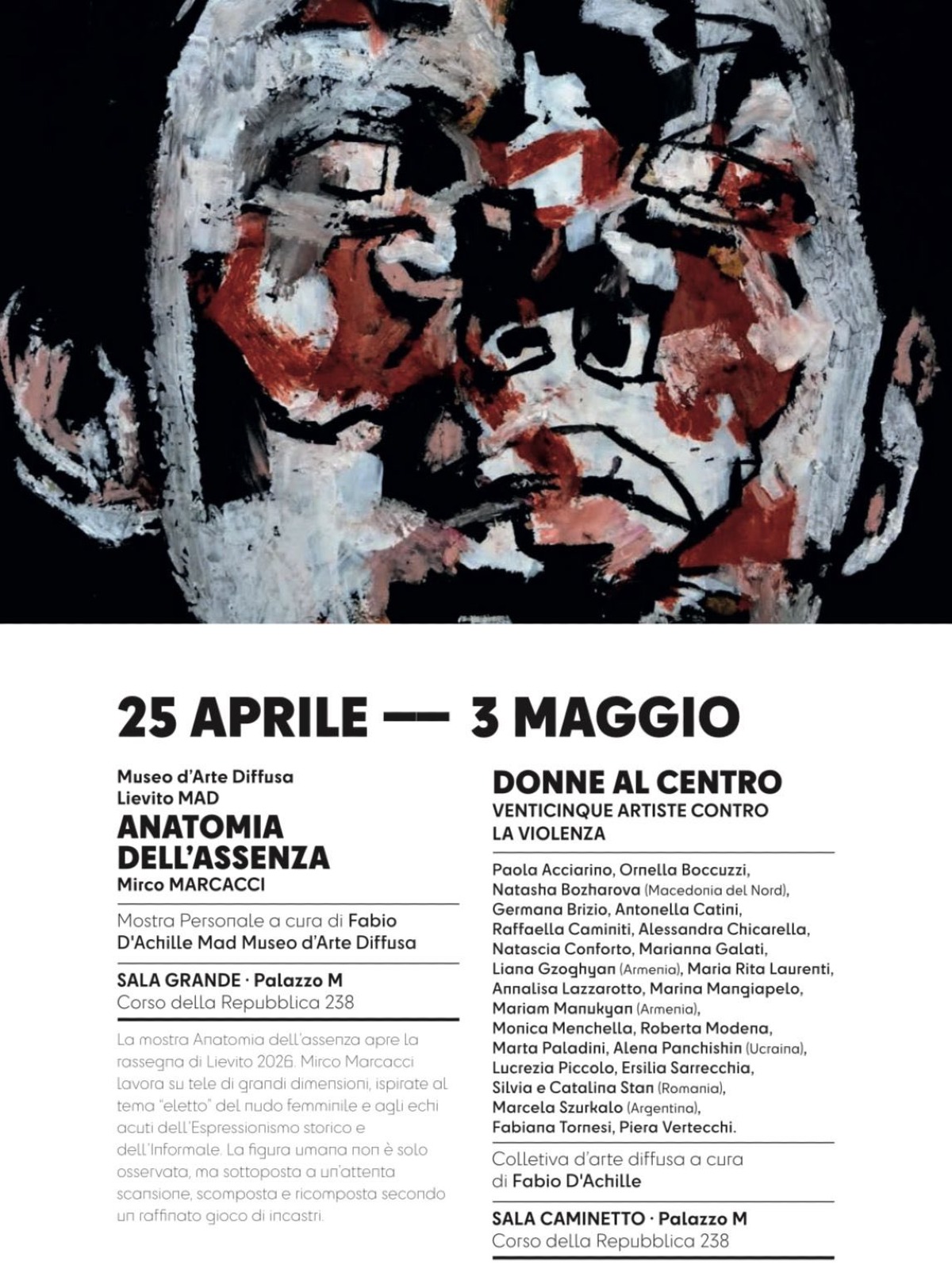 Lievito, a Palazzo M la mostra "Anatomia dell'assenza" - 