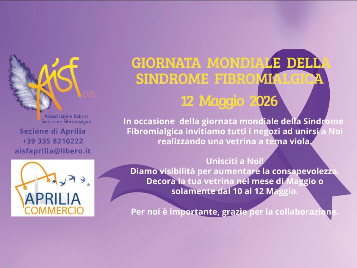 Aprilia - Una vetrina viola per sensibilizzare alla Fibromialgia  - 