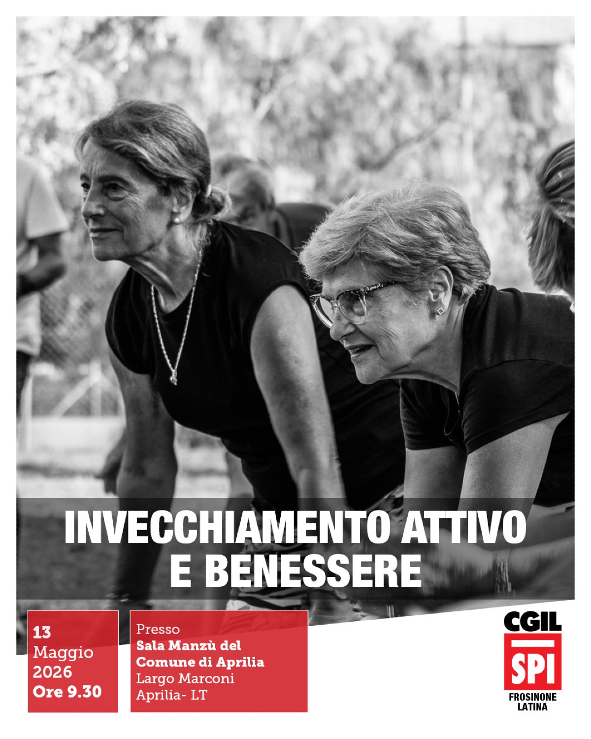 Aprilia - Invecchiamento attivo e benessere, l'iniziativa dello SPI Cgil - 
