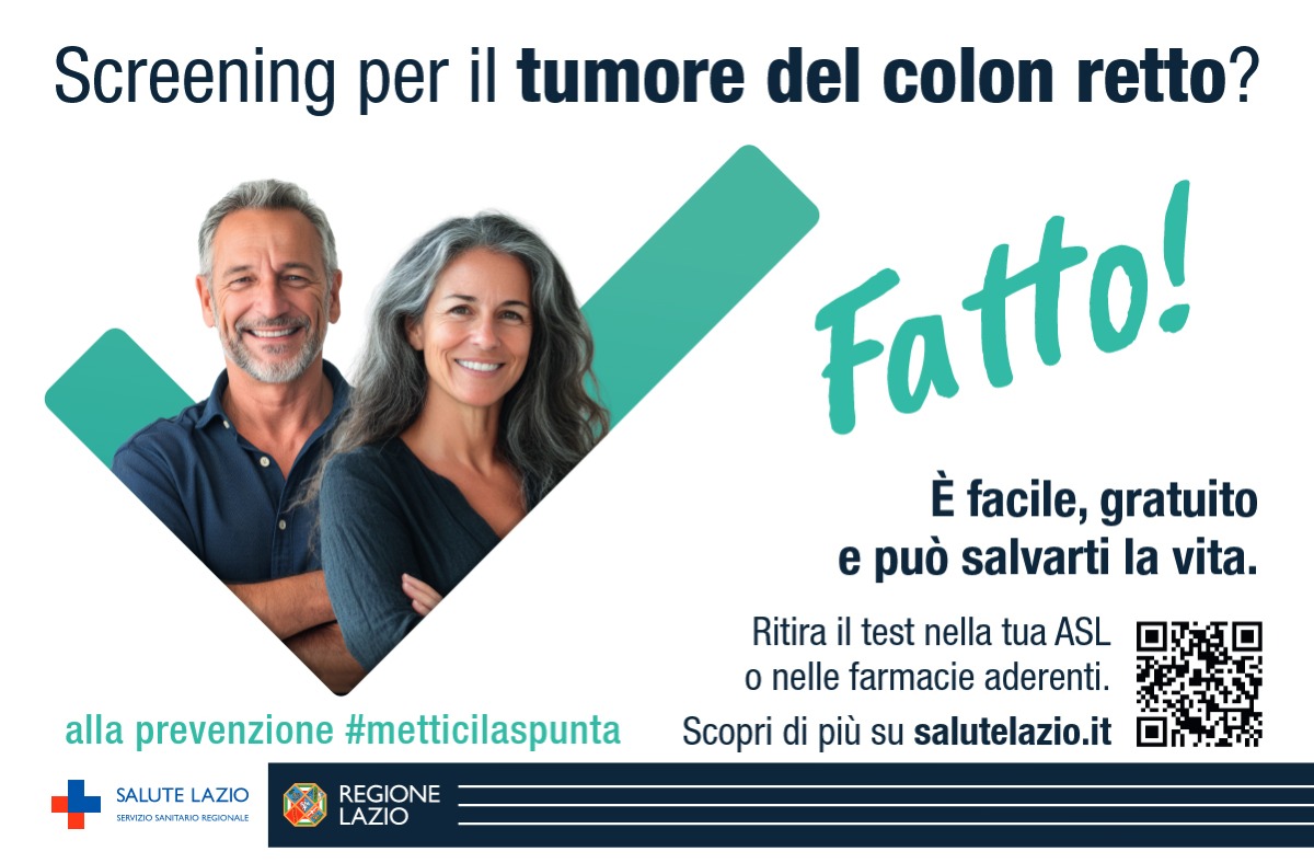 Screening per il tumore del colon retto? Riparte la campagna della Regione Lazio - 