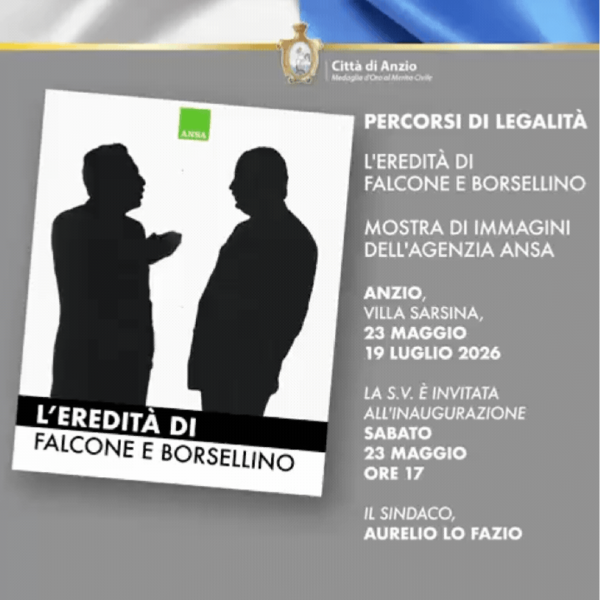 L’eredità di Falcone e Borsellino, ad Anzio l’inaugurazione della mostra Ansa - 