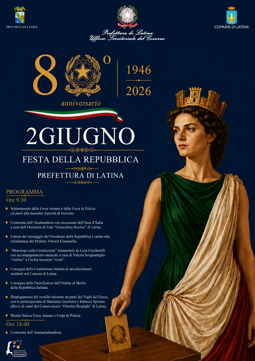 80 anni di Repubblica Italiana, il 2 giugno a Latina - 