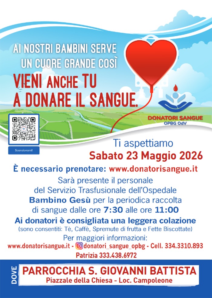 Donazione sangue Campoleone - locandina