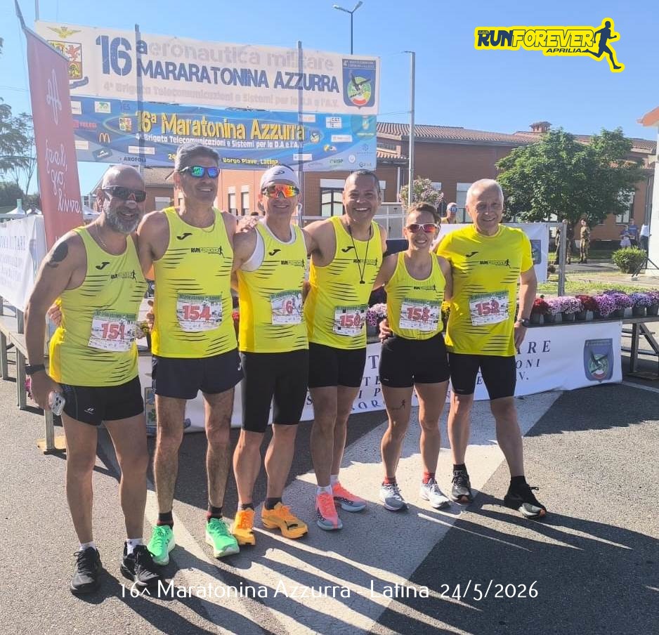 Runforever Aprilia 24 maggio 26