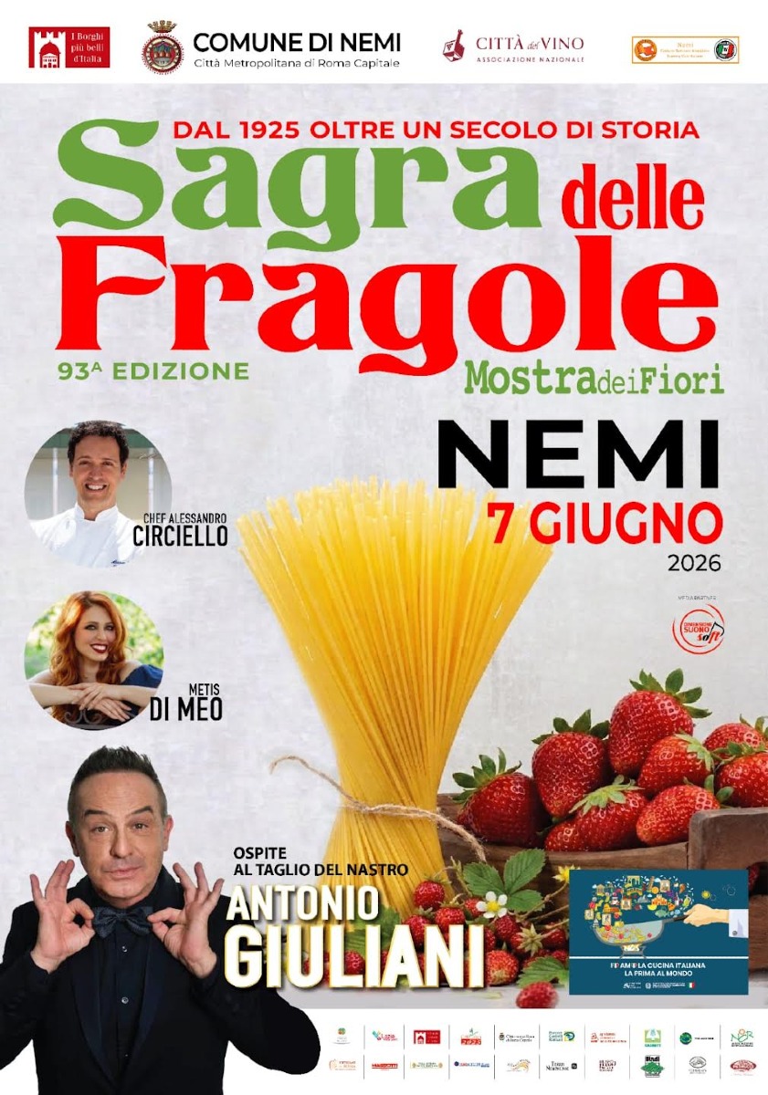 Sagra delle Fragole Nemi 2026 - locandina
