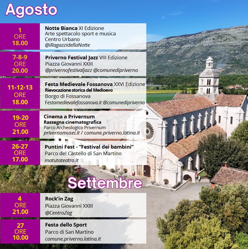 Eventi estate Priverno