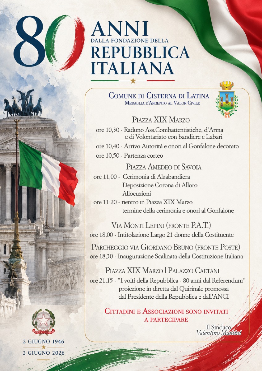 Largo 21 Donne della Costituente, inaugurazione il 2 giugno - 