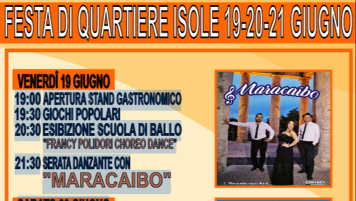 Dal 19 al 21 giugno la festa del Quartiere Isole ad Aprilia - 