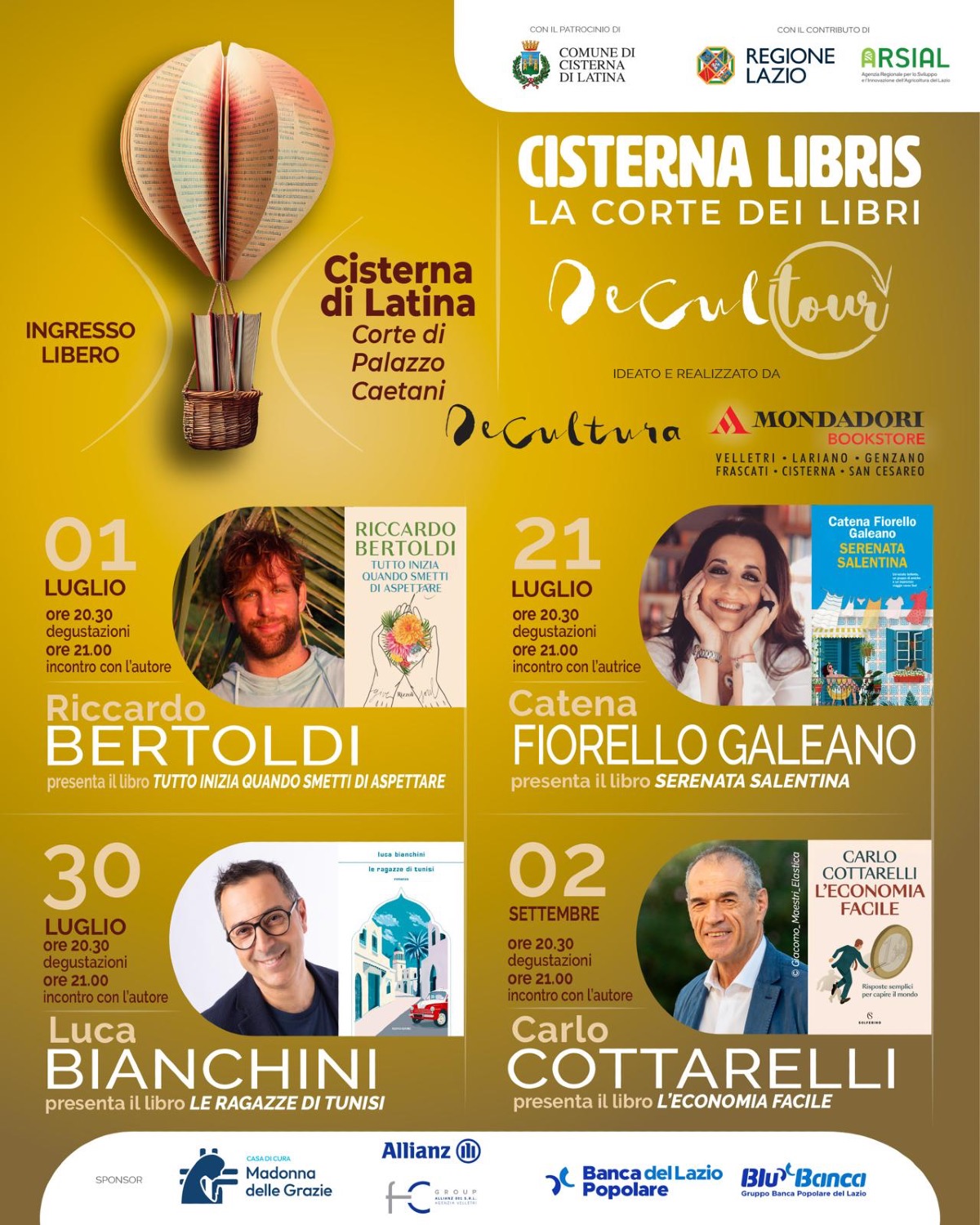 Torna "Cisterna Libris": quattro appuntamenti con gli autori - 