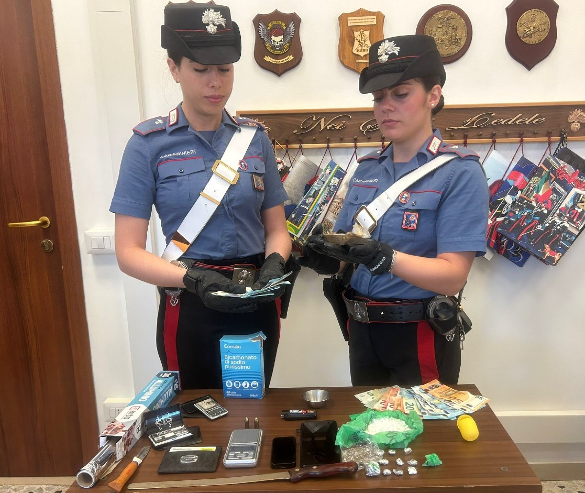 Carabinieri di Velletri, la droga e il materiale sequestrati