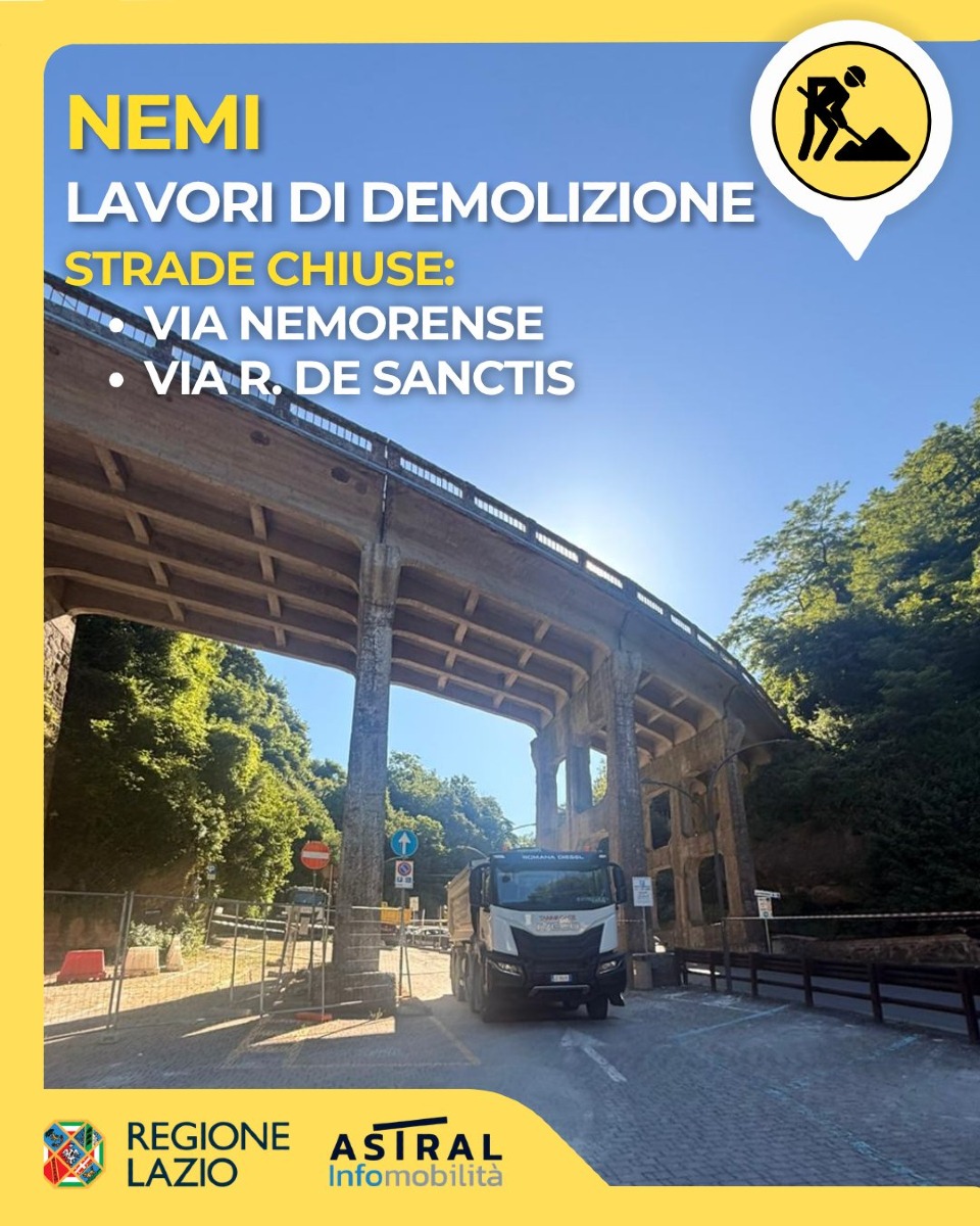 Nemi- lavori di demolizione ponti