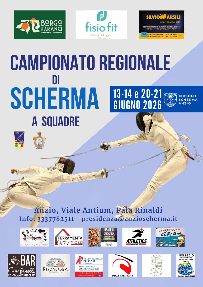 Anzio Campionato Regionale Scherma - locandina