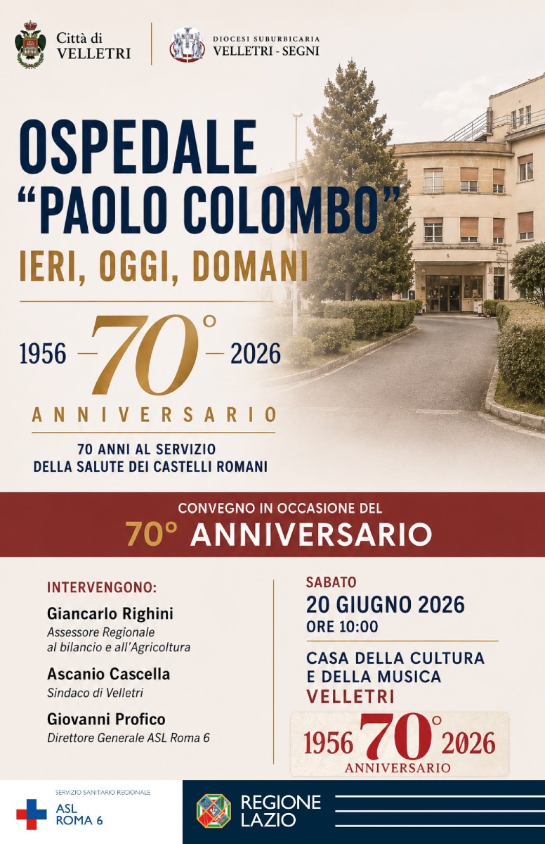 Ospedale “Paolo Colombo” di Velletri compie 70 anni