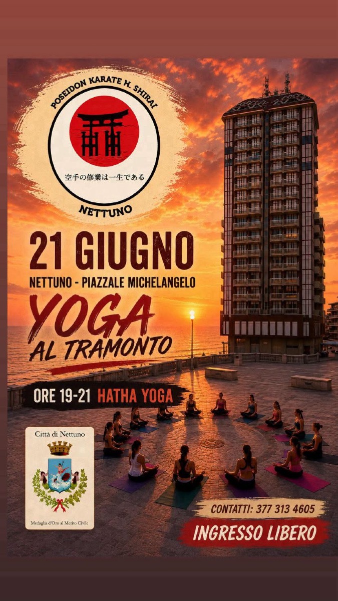 Yoga al tramonto a Nettuno
