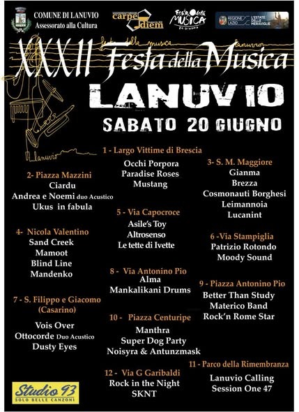 Festa della Musica Lanuvio - edizione 2026