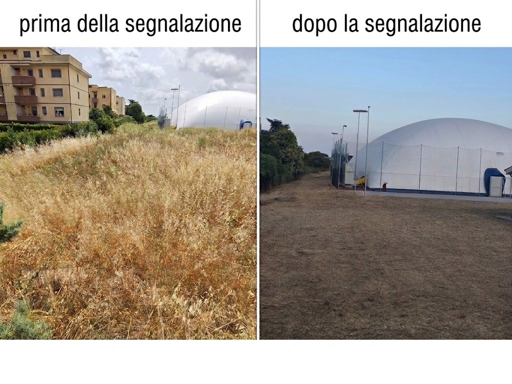 Via Tiberio ad Aprilia - Prima e dopo