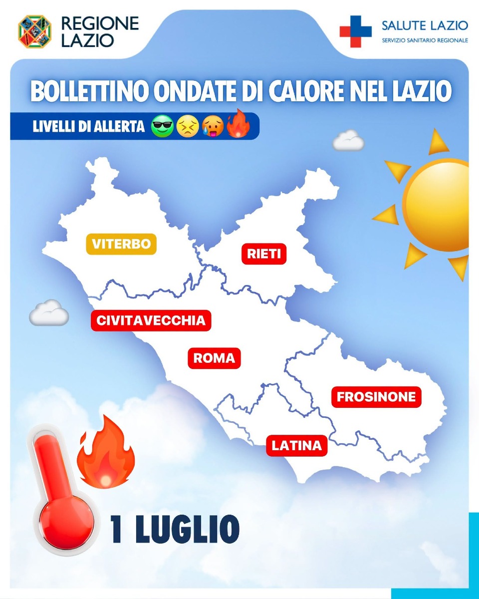 Bollettino Ondate Calore Lazio_1 luglio 2026