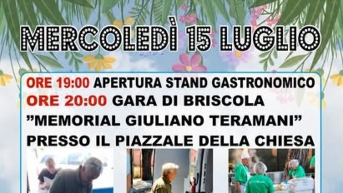Mercoledì 15 luglio, gara di briscola alla Selciatella - 