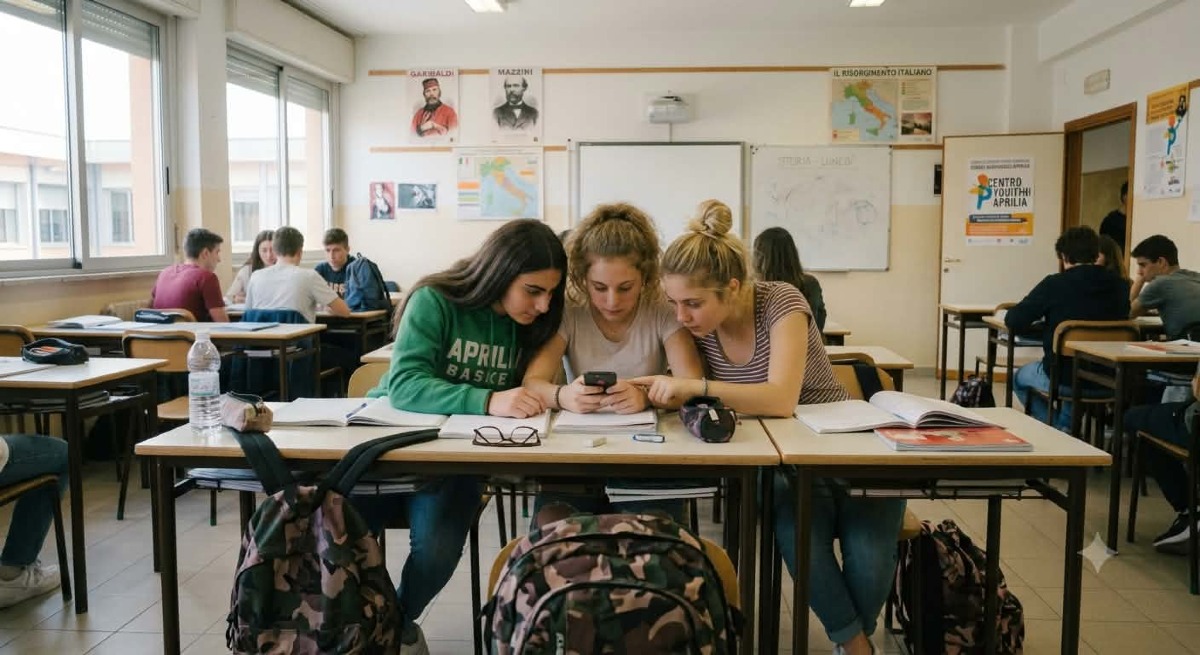 Bullismo in classe, studentesse minorenni ammonite dal Questore. E' accaduto ad Aprilia. - _immagine generata con l'AI