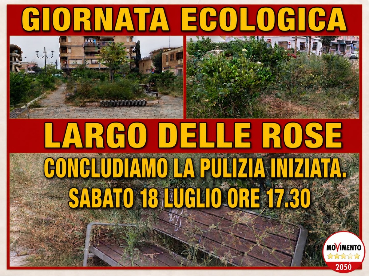 Aprilia - Largo delle Rose, si torna a pulire: "Partecipate numerosi" - 
