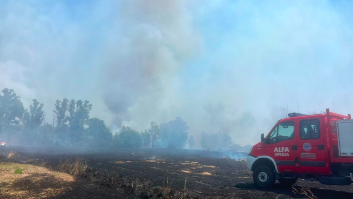 Aprilia, fiamme senza tregua in via Torre del Padiglione: il rogo riparte con più violenza. - 
