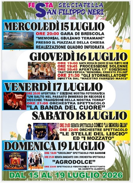 Locandina Festa San Filippo Neri 2026