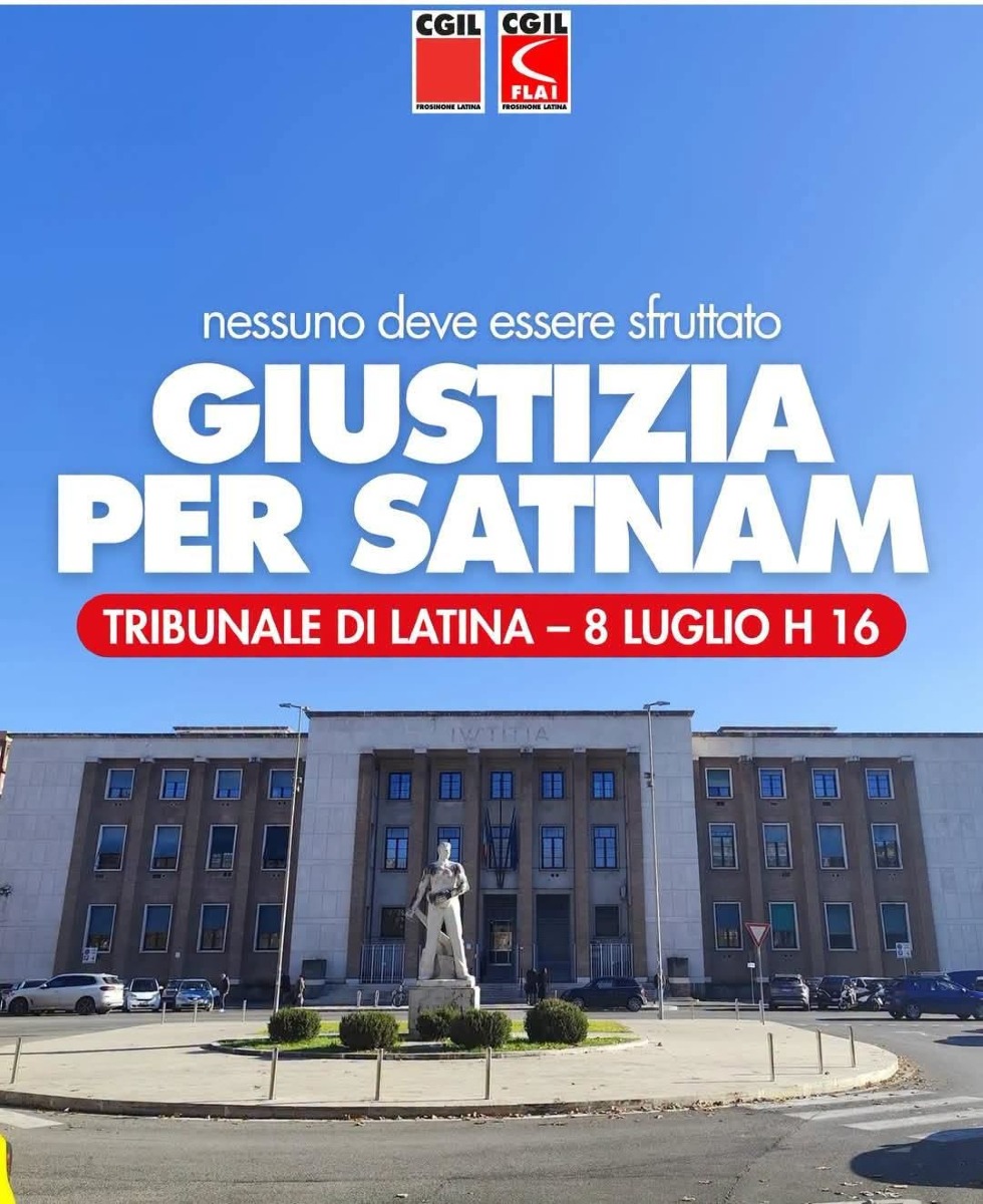 Giustizia per Satnam Singh - locandina Anpi