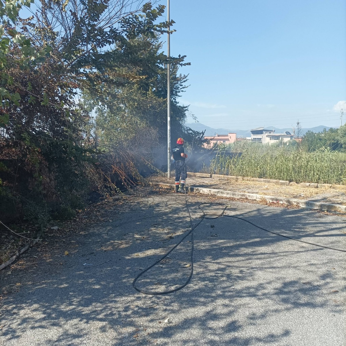 incendio a Campo Boario - Latina