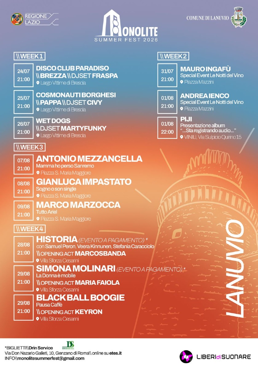 Monolite Summer Fest 2026