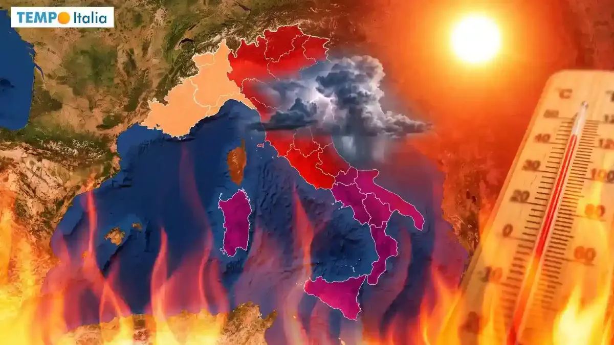 Ondata di calore africano con picchi di 46°C. Quando smette. - 