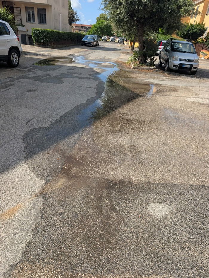 Perdite acqua Via Cherubini Aprilia