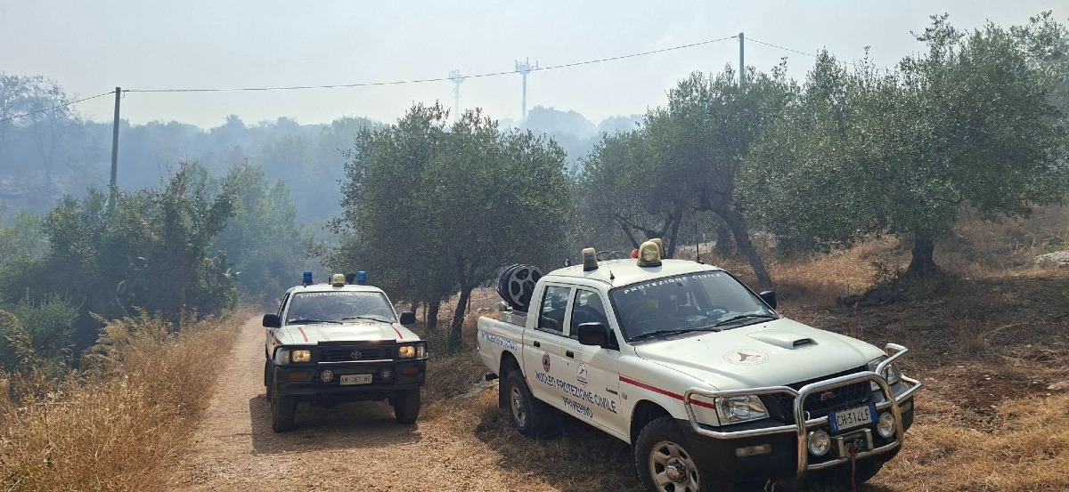 Incendi tra Priverno e Sezze - Protezione Civile