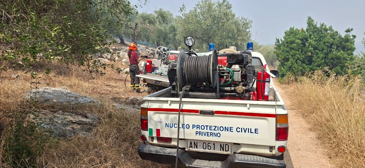Incendi tra Priverno e Sezze - Protezione Civile