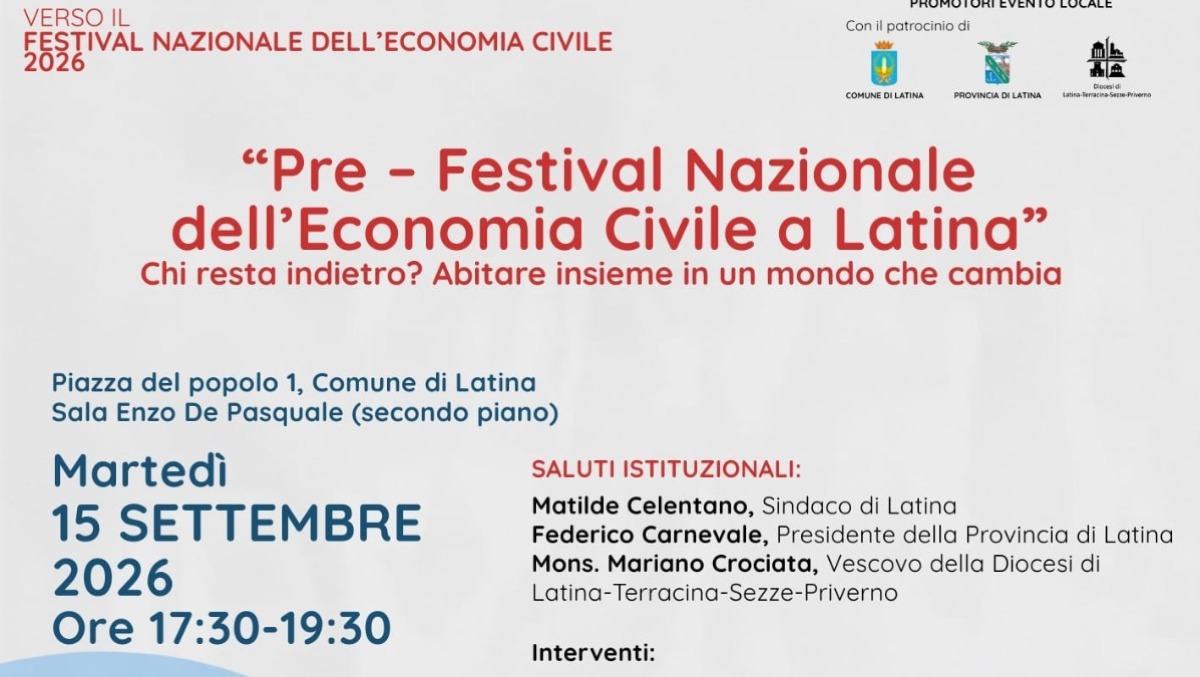 A Latina il Pre Festival nazionale dell’Economia civile - 