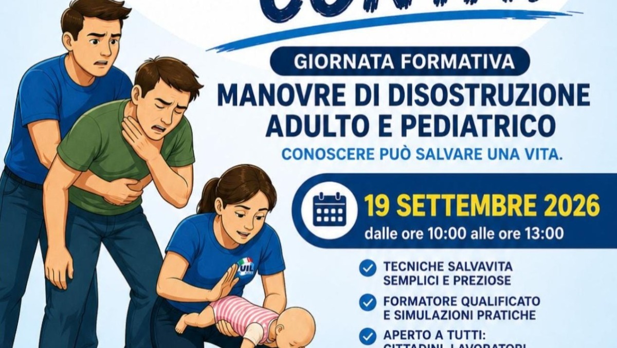 Uil e UilFp in campo per la sicurezza con il corso gratuito di disostruzione  - 