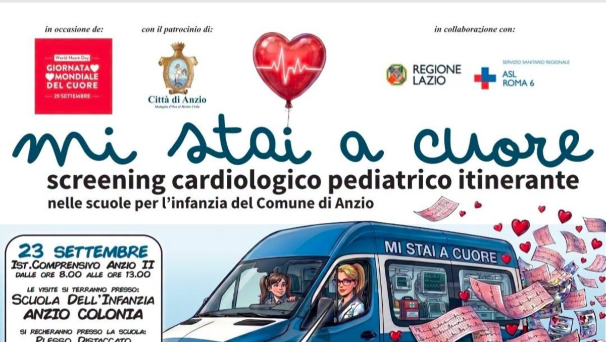 "Mi stai a cuore": ad Anzio lo screening cardiologico pediatrico itinerante nelle scuole - 