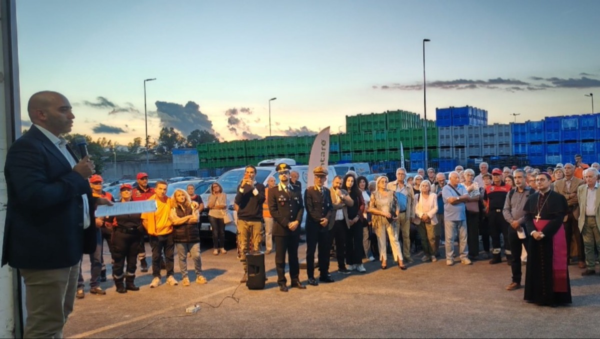 Banco Alimentare di Aprilia, la sede sulla Pontina intitolata agli storici volontari Romagnoli e Del Vecchio. - 