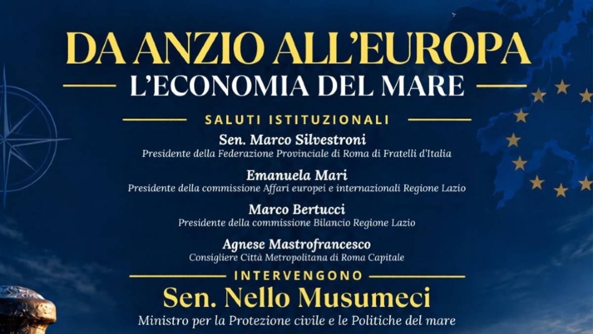 “Da Anzio all’Europa – l’Economia del Mare”. Confronto pubblico. Tra i relatori il Ministro Musumeci. - 