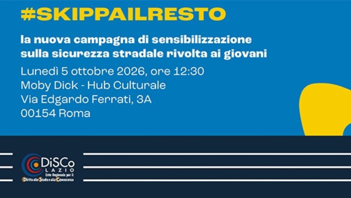 “Skippa il resto”, al via la campagna regionale sulla sicurezza stradale. - 