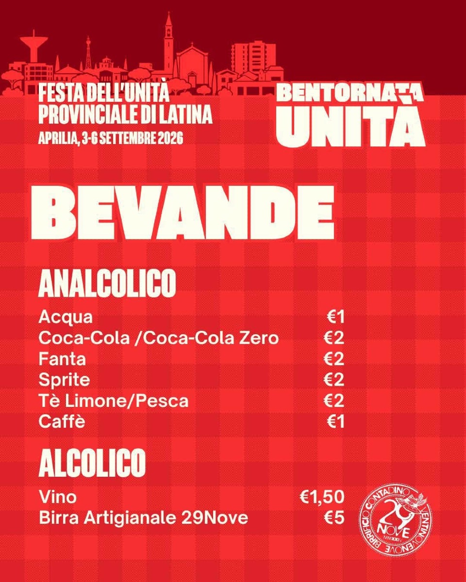 Festa Unità Pd provinciale Latina - Parco Friuli Aprilia