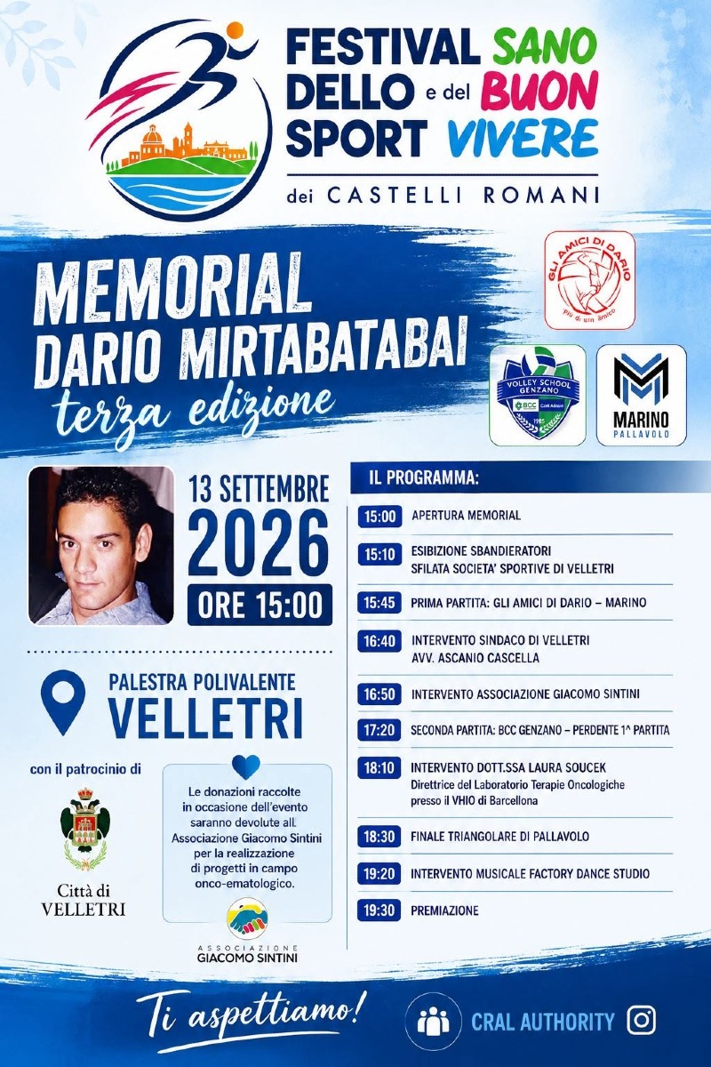 Memorial Dario Velletri_Locandina
