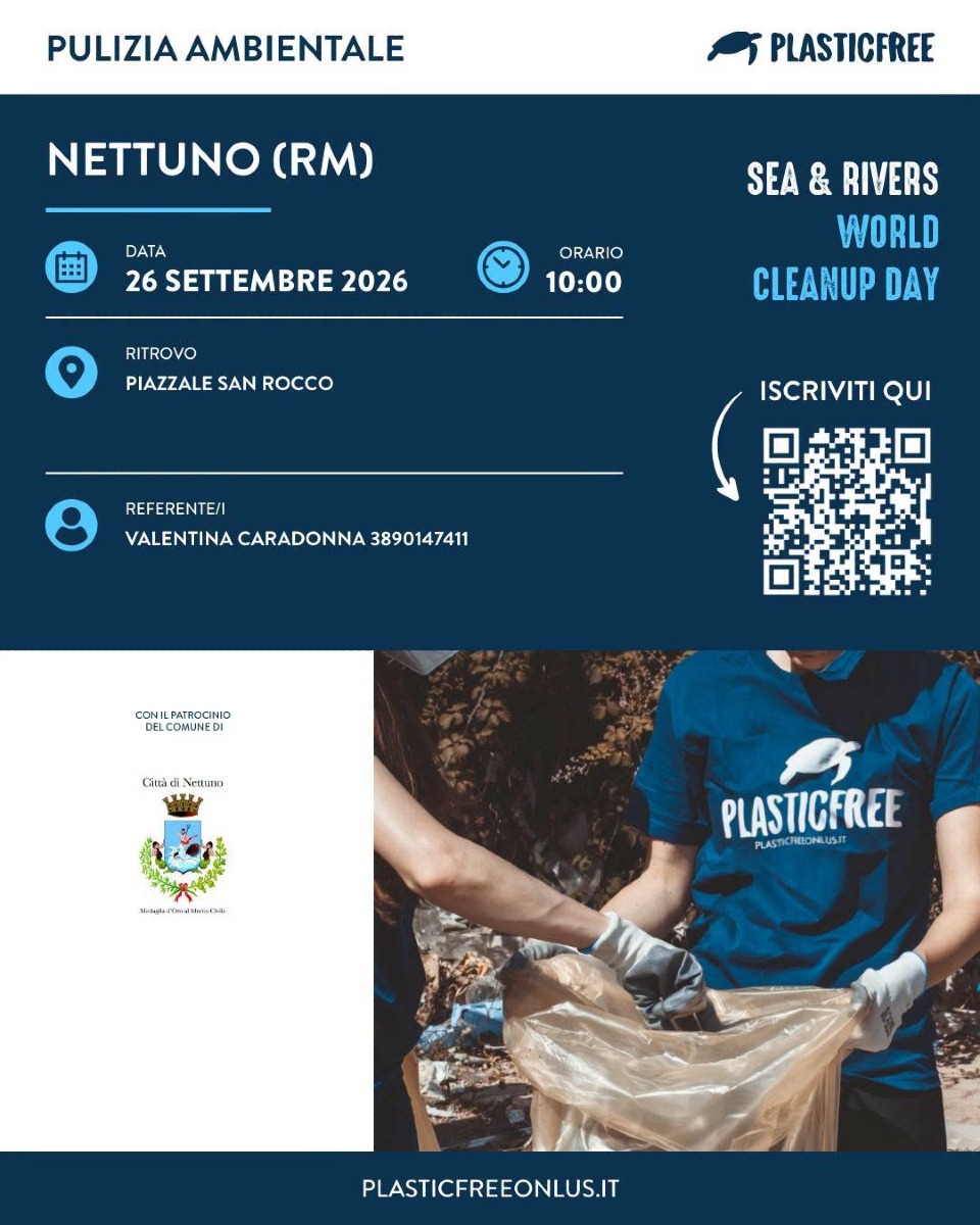 Pulizia spiaggia Nettuno PlasticFree
